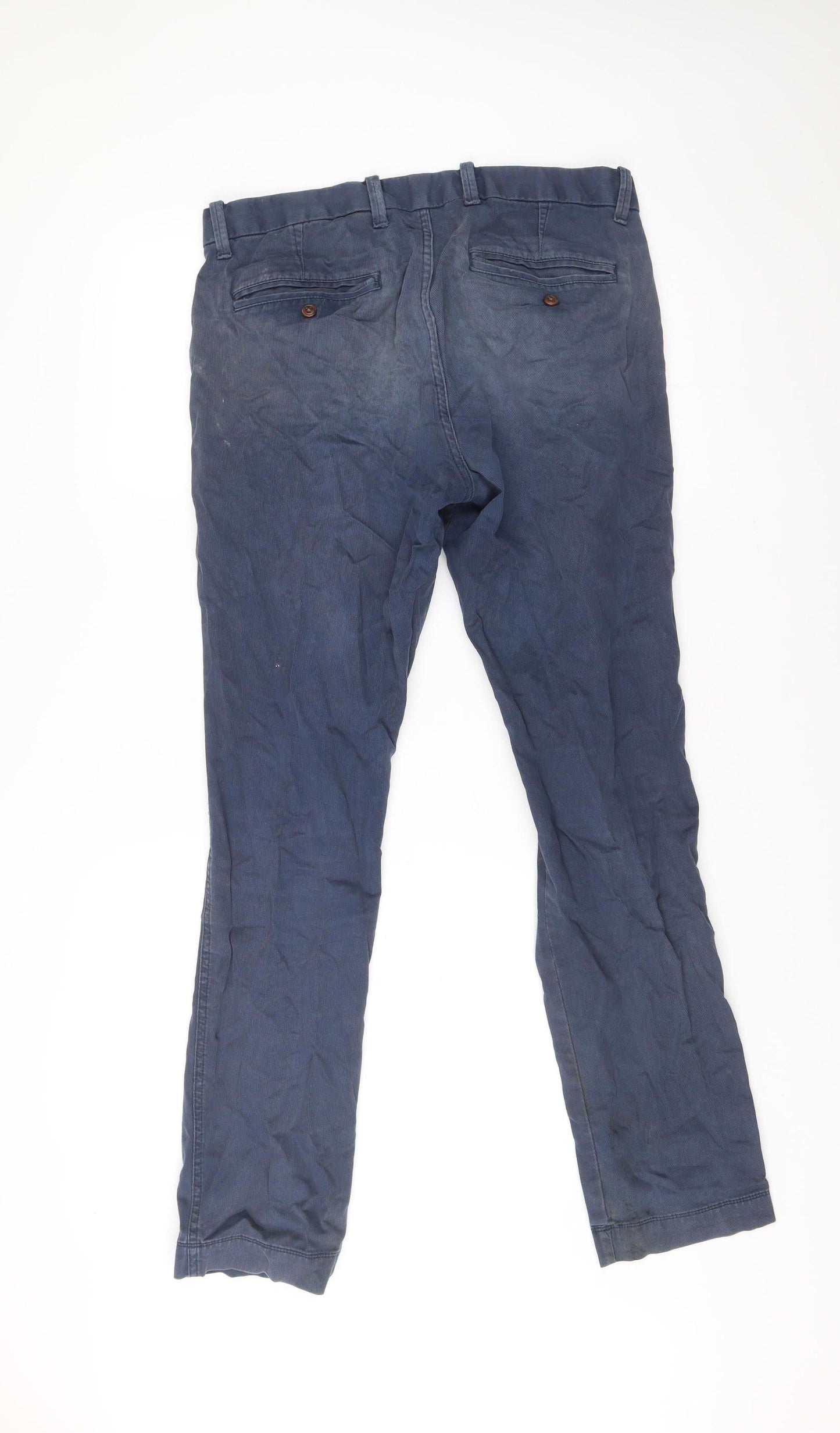 Gap Men’s Blue Slim Fit Chino Trousers Size 32x32 Cotton Blend