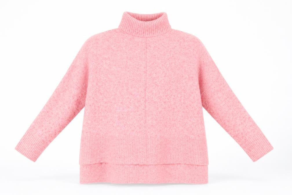 Phase Eight Women’s Pink Roll Neck Pullover Jumper Size M Wool Blend
