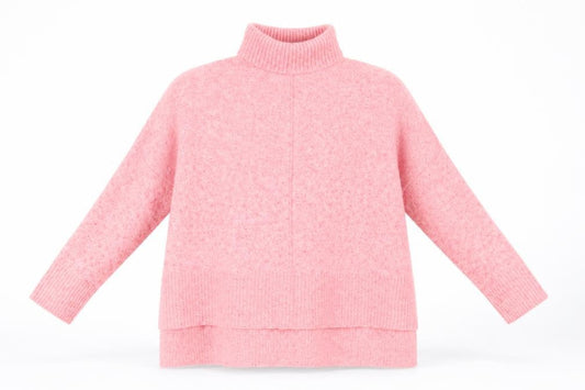 Phase Eight Women’s Pink Roll Neck Pullover Jumper Size M Wool Blend