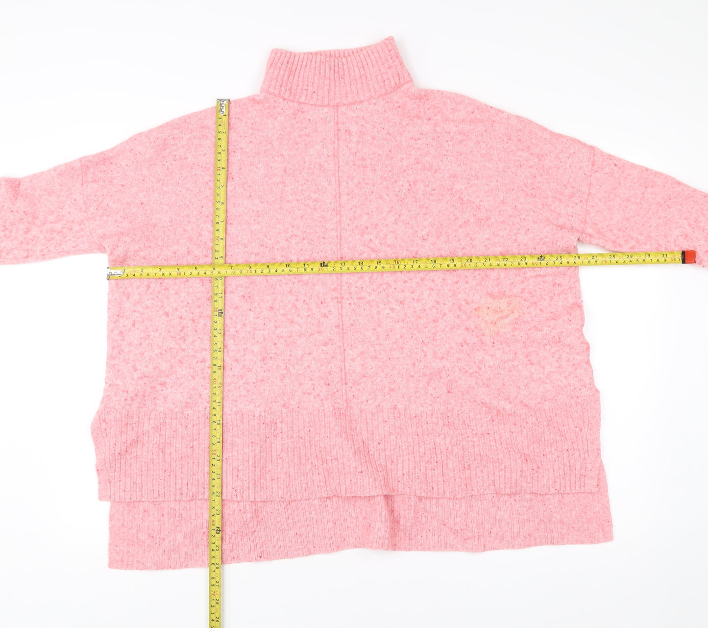Phase Eight Women’s Pink Roll Neck Pullover Jumper Size M Wool Blend