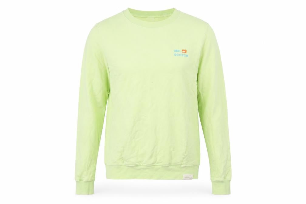 Scotch & Soda Men’s Green Cotton Pullover Sweatshirt Small Crew Neck