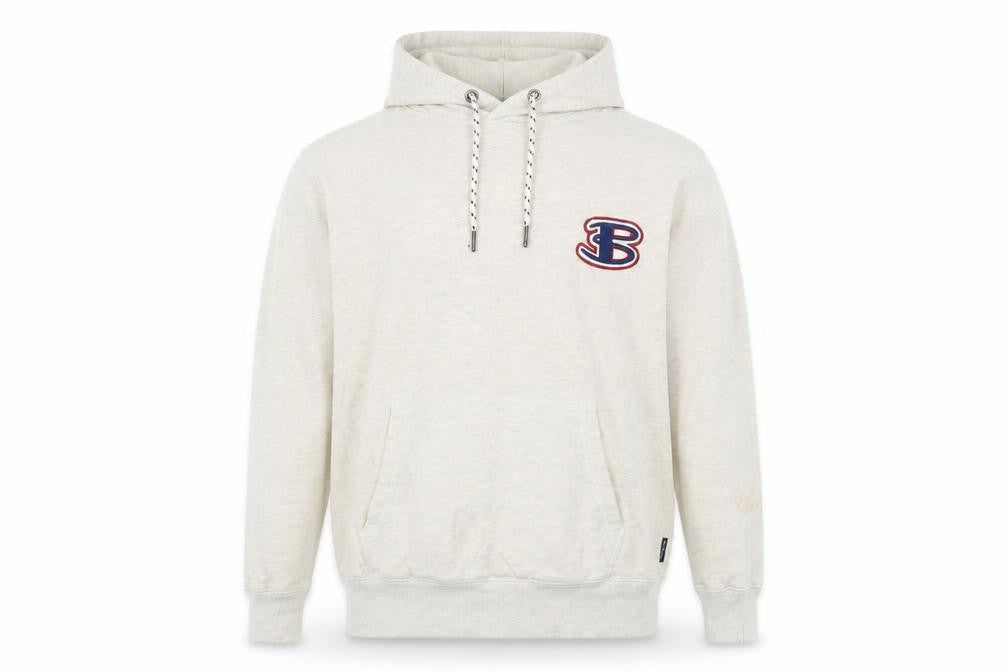 Ben Sherman Men’s Beige Pullover Hoodie L Logo Embroidered