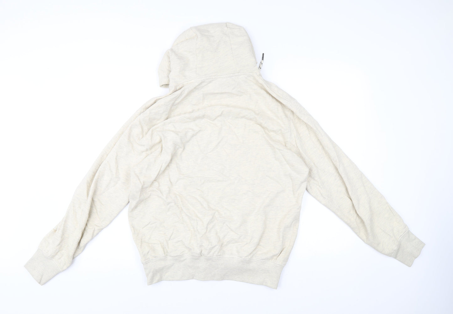 Ben Sherman Men’s Beige Pullover Hoodie L Logo Embroidered