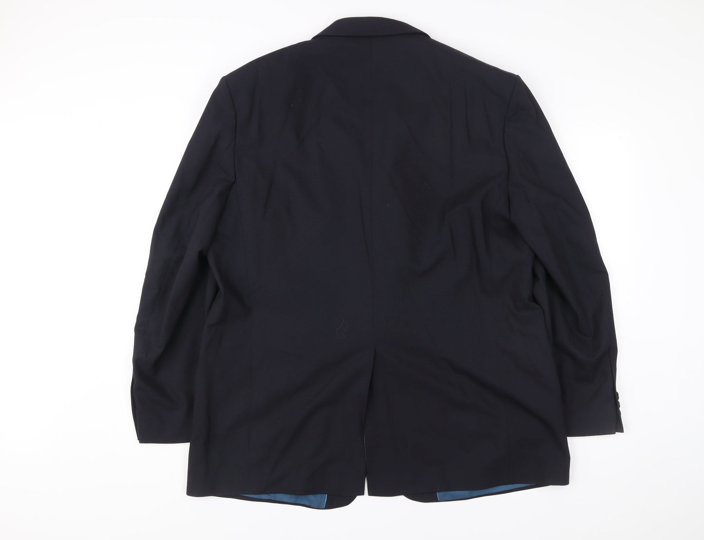 Marks and Spencer Men’s Navy Blue Wool Blend Blazer Jacket 46 M