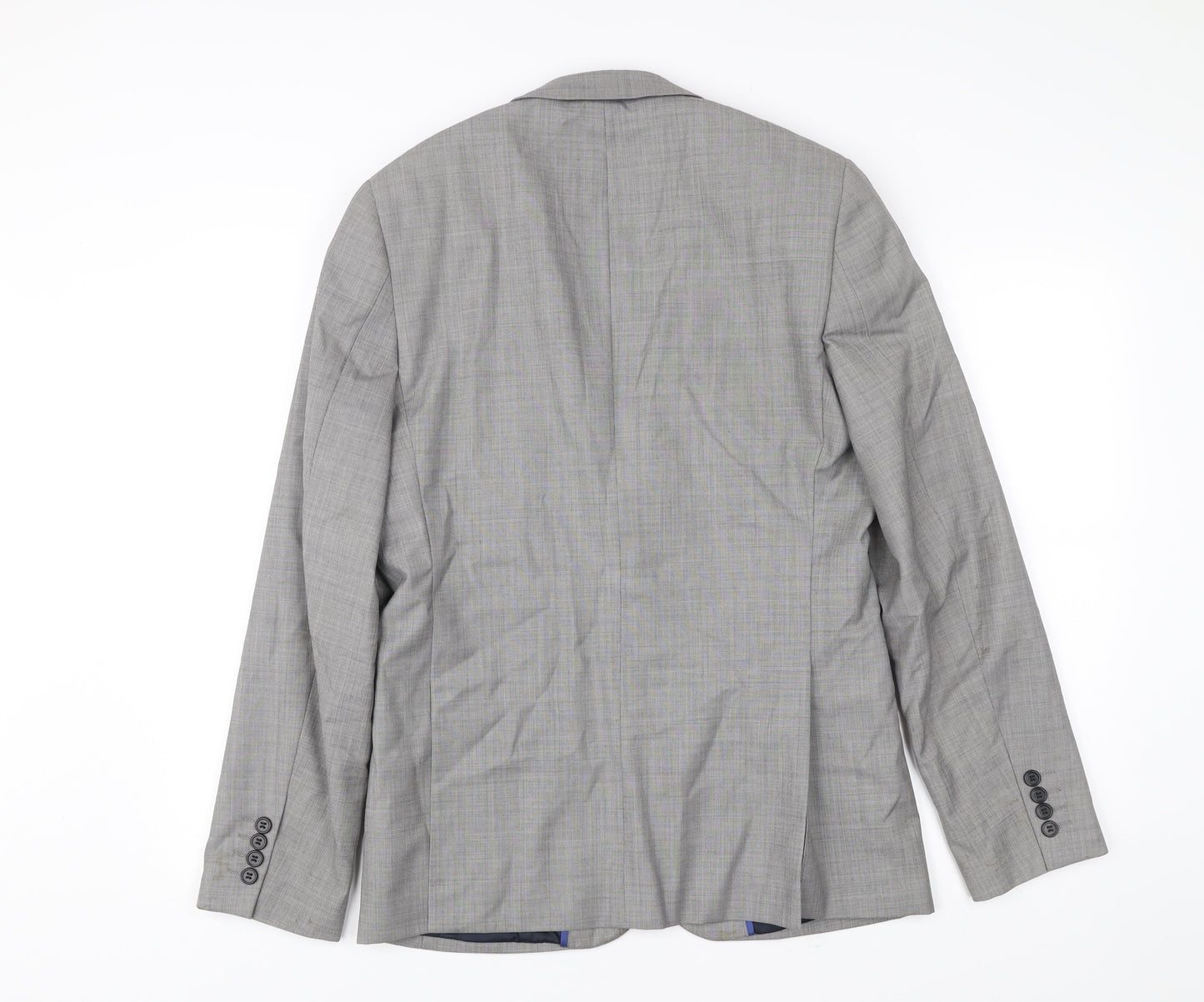Topman Men’s Grey Blazer Jacket 38 Chest Wool Blend Formal