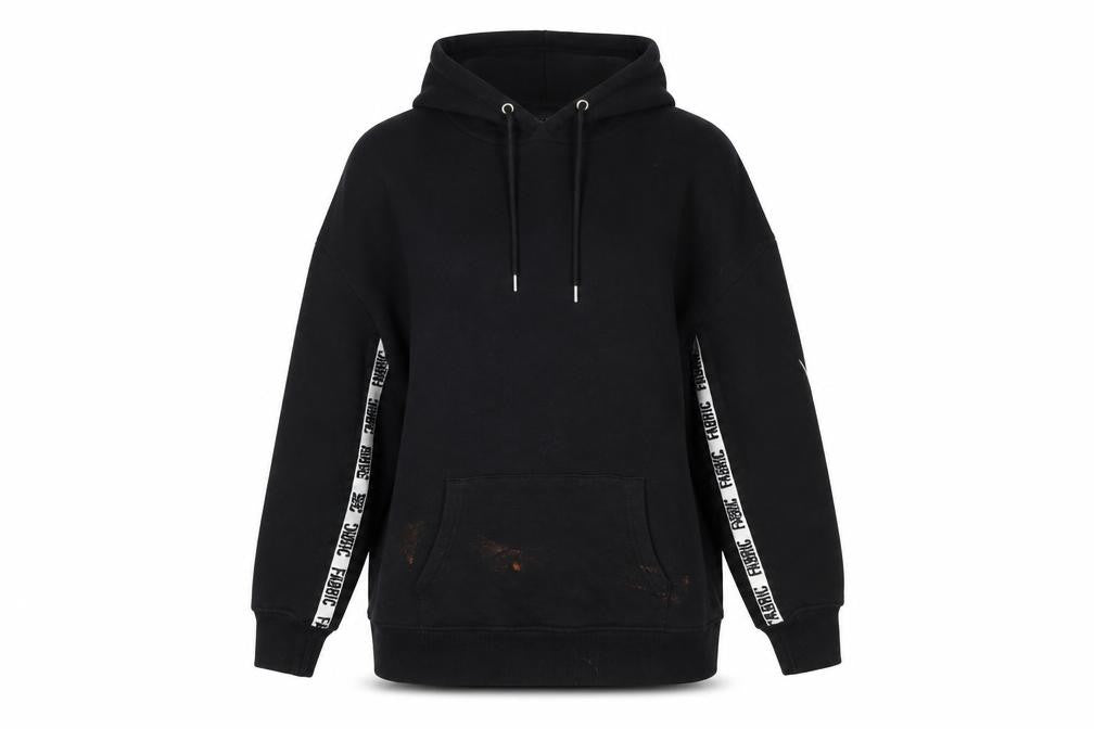 Fabric Womens Black Hoodie Size 14 Cotton Blend Pullover