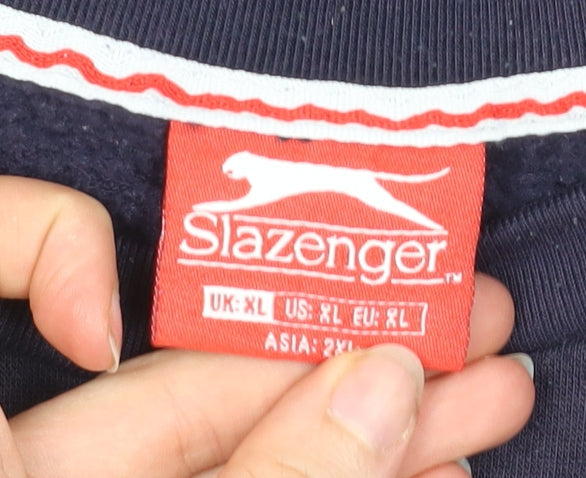 Slazenger Men’s Blue XL Crew Neck Pullover Sweatshirt