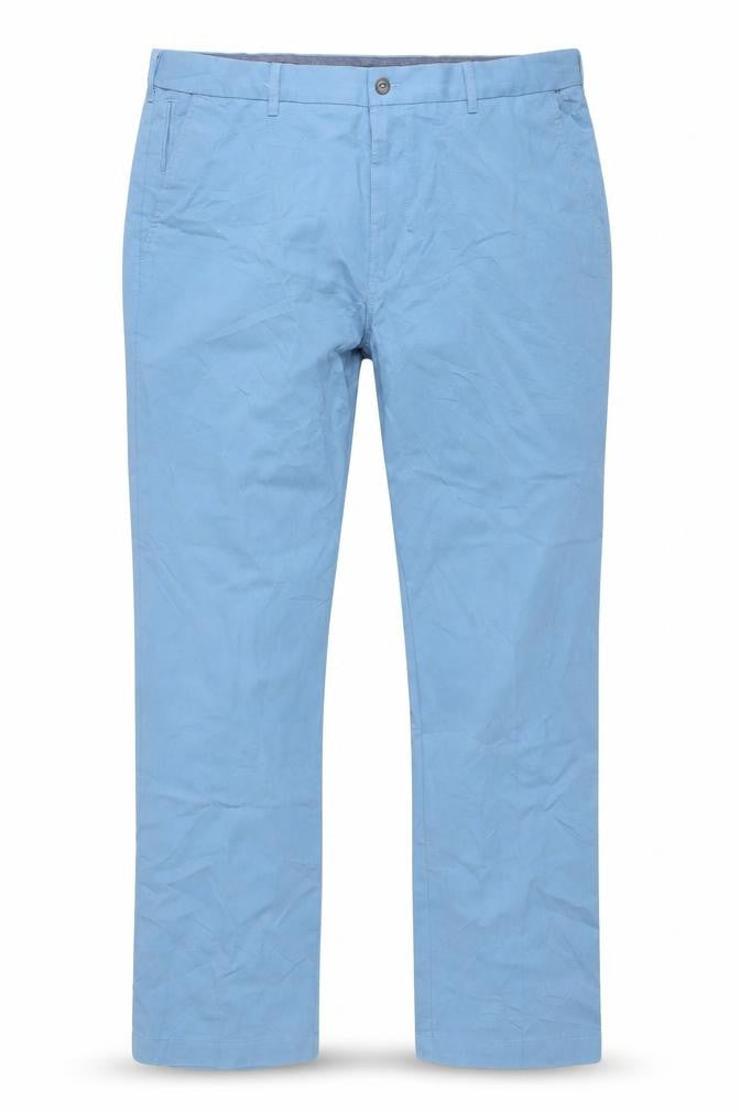 Marks & Spencer Men’s Blue 36L Chino Trousers Cotton Blend