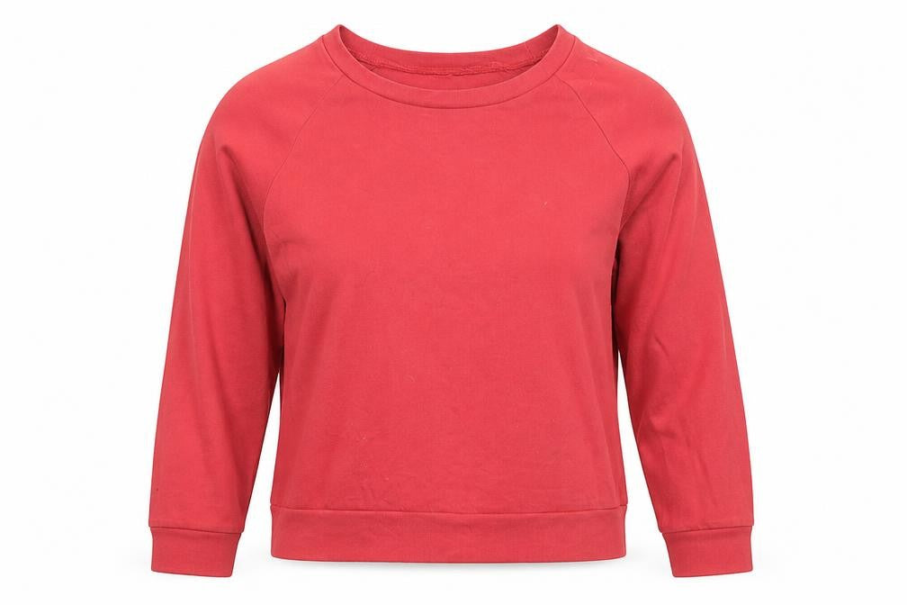 Hush Women’s Red XS Long Sleeve Cotton Jersey Crew Neck Top