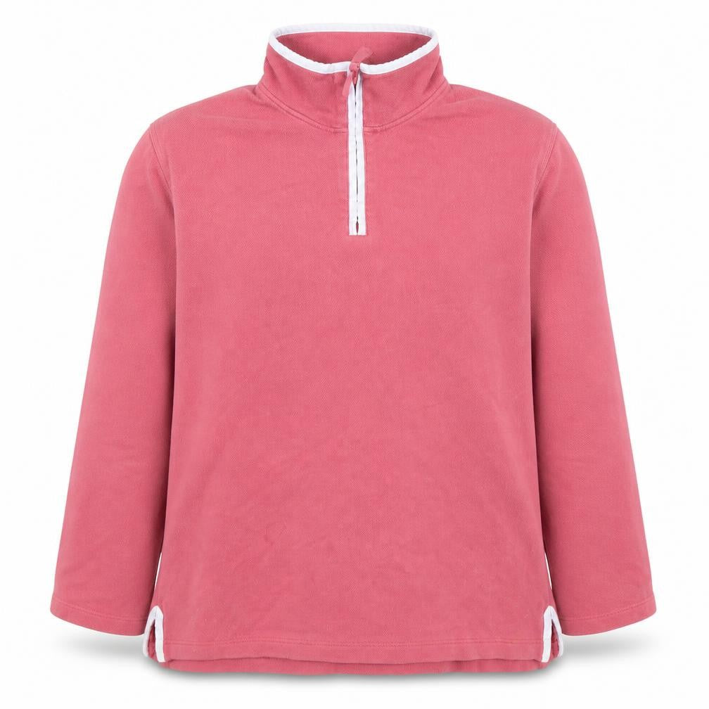 Boden Women’s Pink Cotton 1/4 Zip Sweatshirt Size M