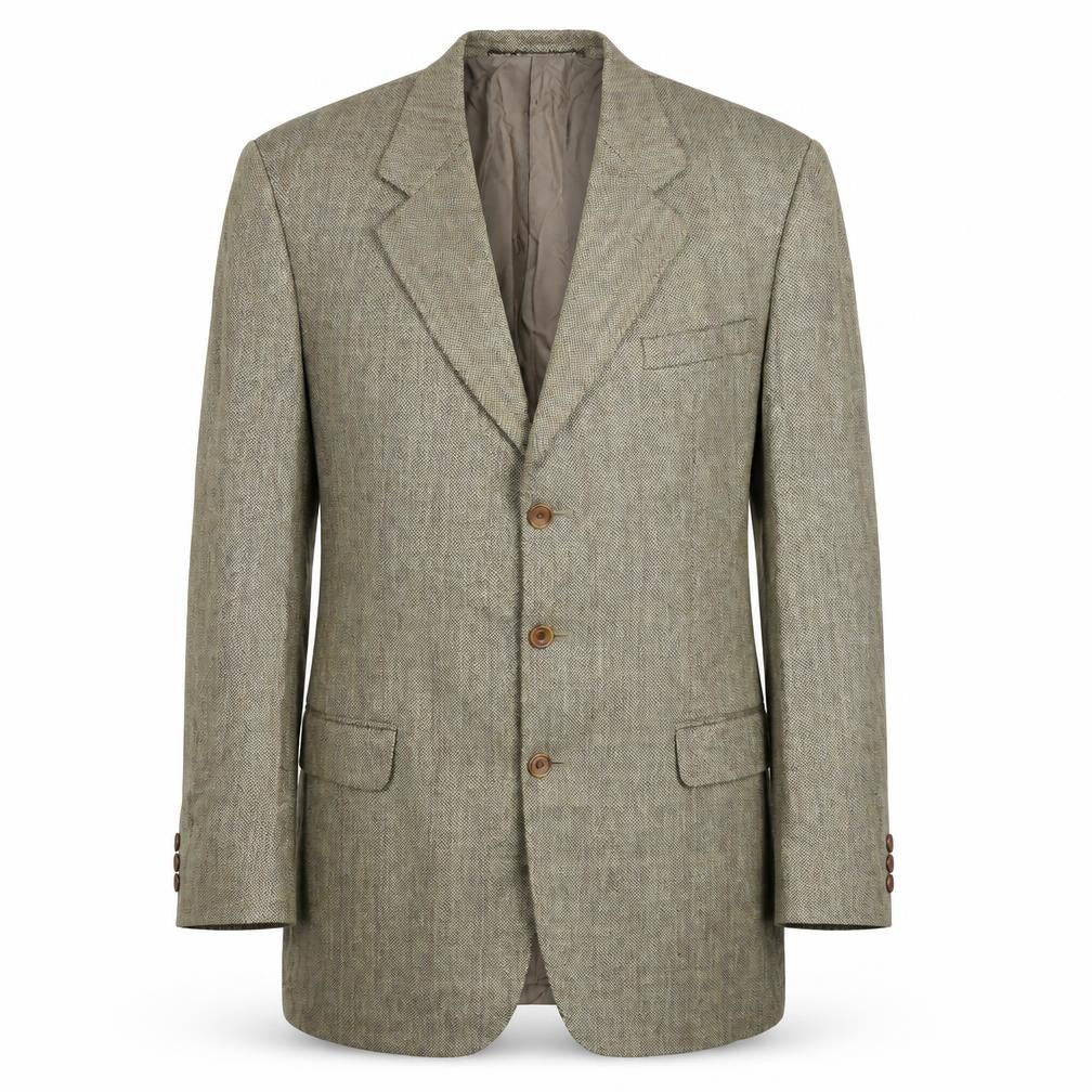 DAKS Men’s Brown Wool Tweed Blazer Jacket Size 40 Classic Fit