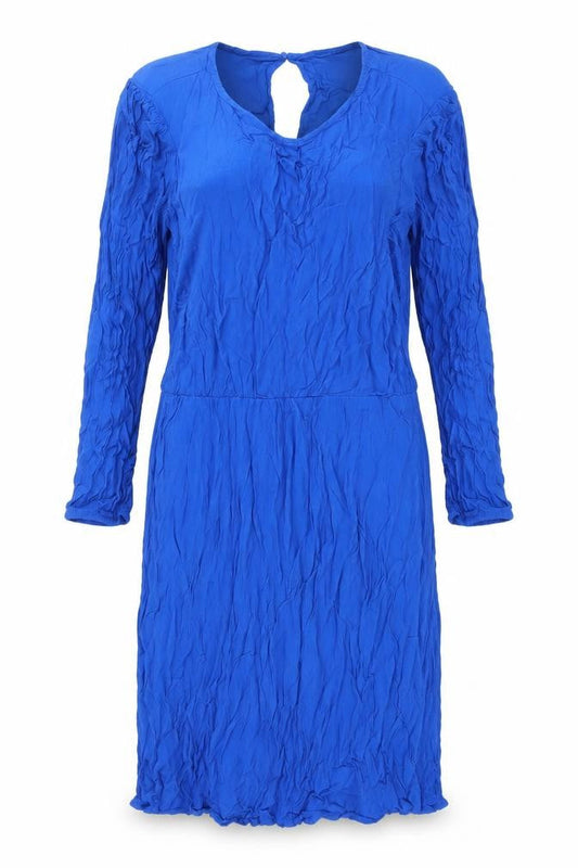 Next Women’s Blue Shift Dress Size 16 V-Neck Long Sleeve Knee Length