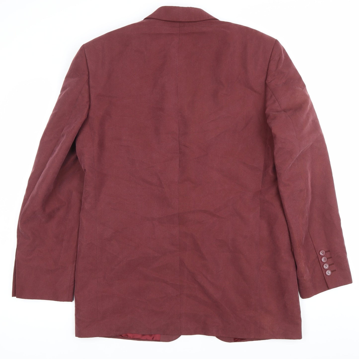 Hugo James Men’s Red 40 Blazer Jacket Single-Breasted Notch Lapel