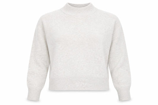 Anine Bing Womens Beige Mock Neck Wool Blend Jumper Size S