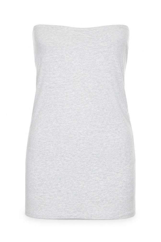 Topshop Women’s Grey Strapless Bodycon Dress Size 10 Knee Length