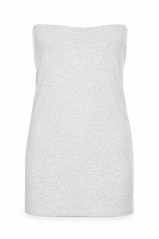 Topshop Women’s Grey Strapless Bodycon Dress Size 10 Knee Length
