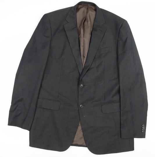 Burton Men’s Grey 44L Blazer Jacket Single-Breasted Formal