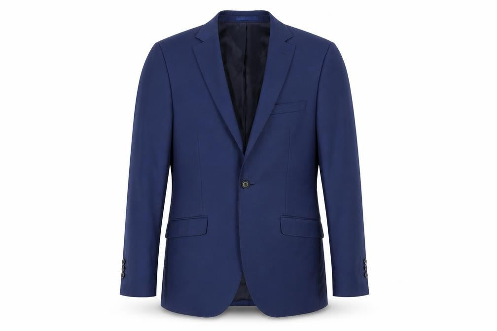 Hawes & Curtis Men’s Royal Blue Wool Extra Slim Fit Blazer Jacket 36R