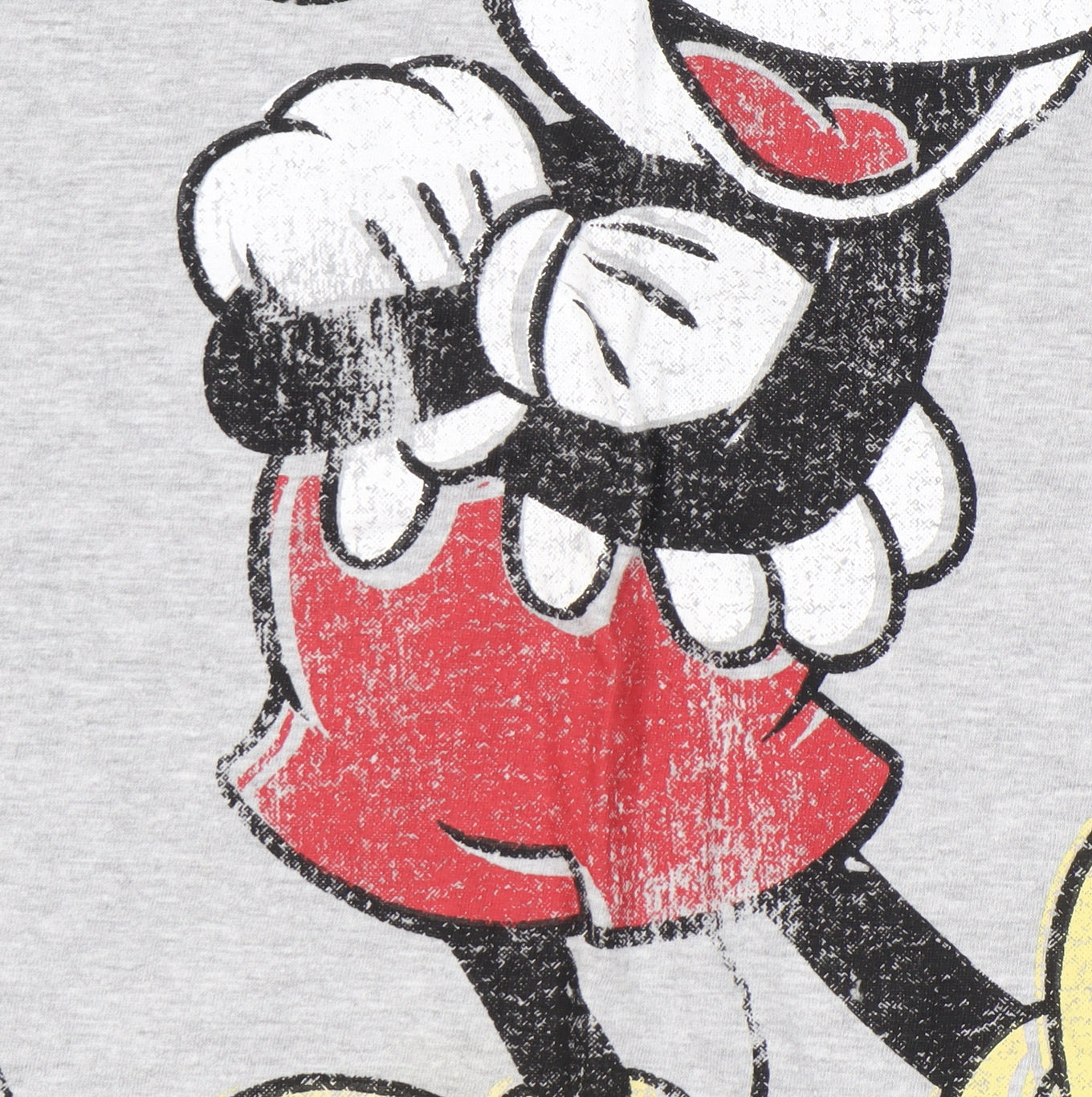 Disney Women’s Grey Mickey Mouse T-Shirt Size M Short Sleeve Cotton Blend