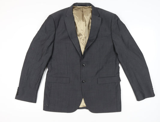 Next Men’s Grey Wool Blend 42 Regular Suit Jacket Blazer