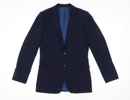 ONESIX5IVE5IVE Men’s Blue Slim Fit Blazer Jacket 36L