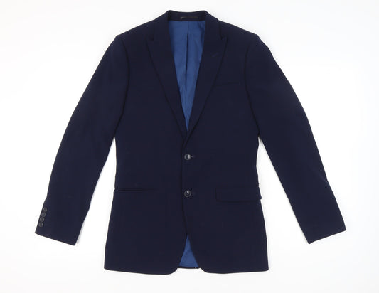 ONESIX5IVE Men’s Blue Slim Fit Blazer Jacket 36L