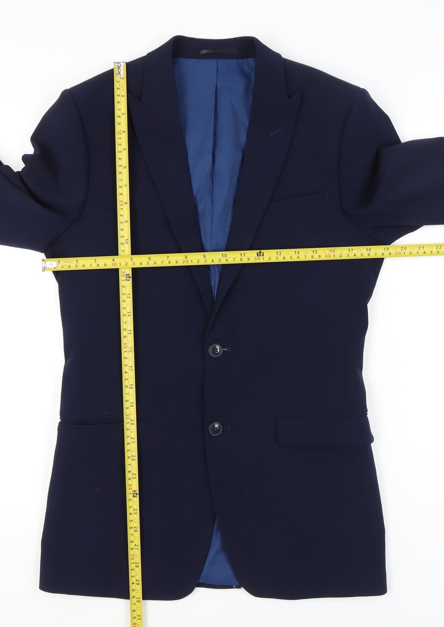 ONESIX5IVE Men’s Blue Slim Fit Blazer Jacket 36L