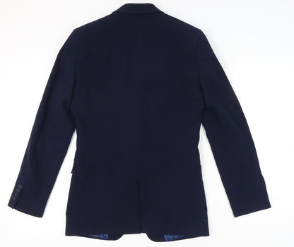 ONESIX5IVE5IVE Men’s Blue Slim Fit Blazer Jacket 36L