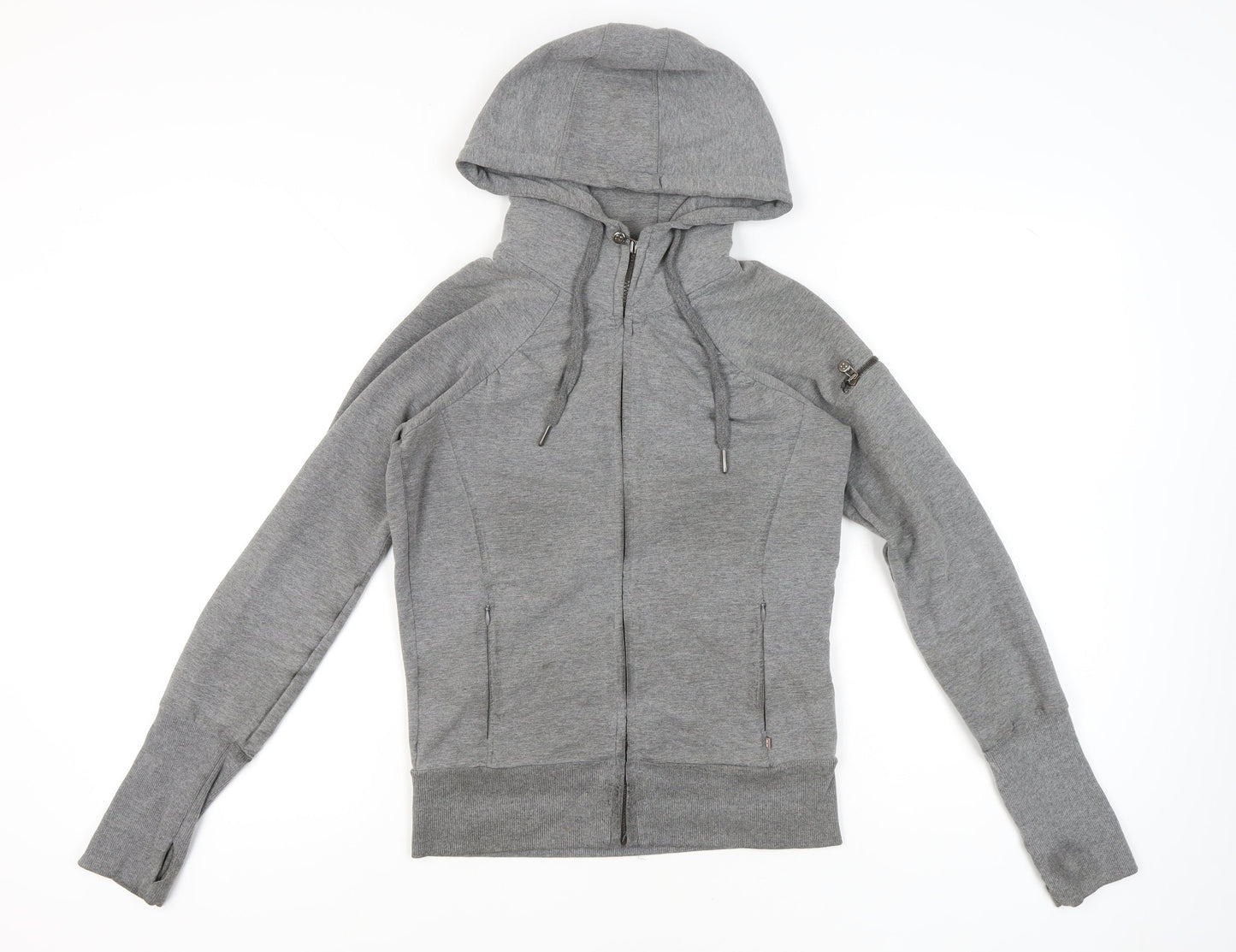 Sweaty Betty Women’s Grey Small Full Zip Hoodie Sweatshirt