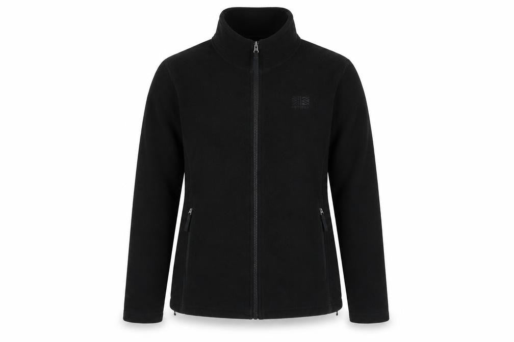 Karrimor Womens Black Fleece Jacket Size 10 Full Zip Pockets