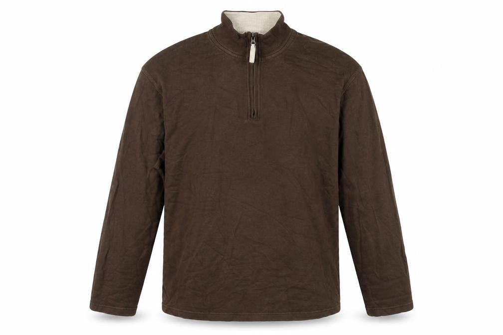 Old Navy Men’s Brown 2XL Pullover Sweatshirt 1/4 Zip Mock Neck