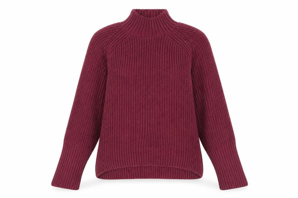 Next Women’s Purple Mock Neck Chunky Knit Jumper S