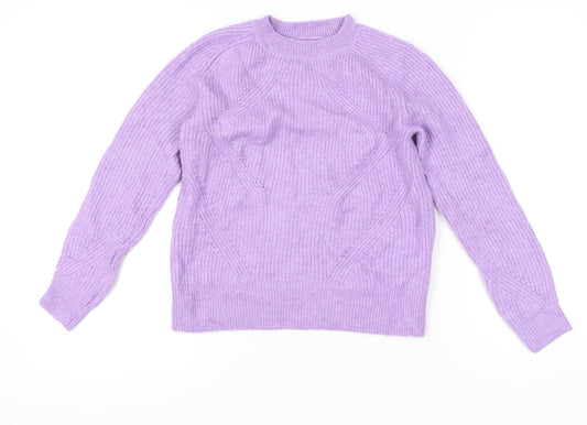 Marks and Spencer Women’s Purple XS Cable-Knit Jumper