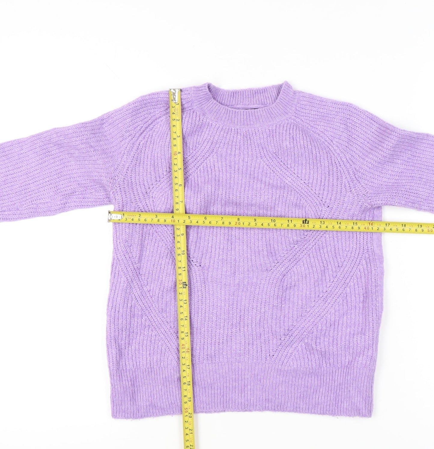 Marks and Spencer Women’s Purple XS Cable-Knit Jumper