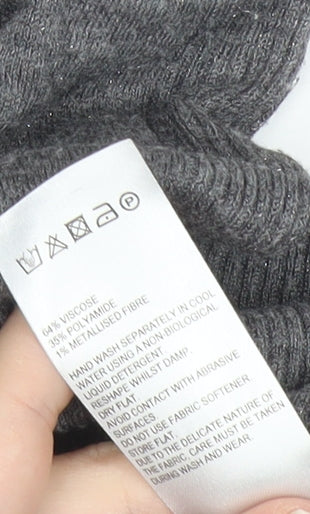 Whistles Women’s Grey Jumper Dress UK 10 Long Sleeve Knitwear
