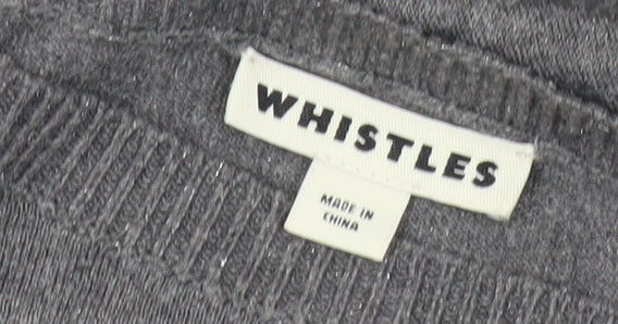 Whistles Women’s Grey Jumper Dress UK 10 Long Sleeve Knitwear