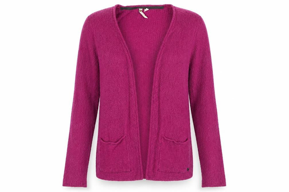 White Stuff Womens Purple Cardigan Size 8 Knit Long Sleeve Open Front