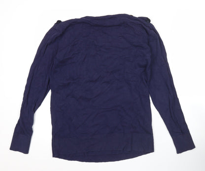 JoJo Maman Bébé Womens Blue Small Pullover Jumper Boat Neck Knit