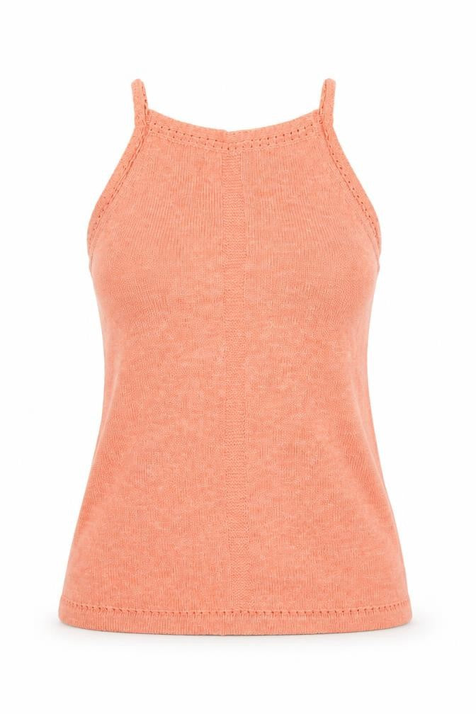 FatFace Womens Orange Size 12 Cotton Knit Tank Top