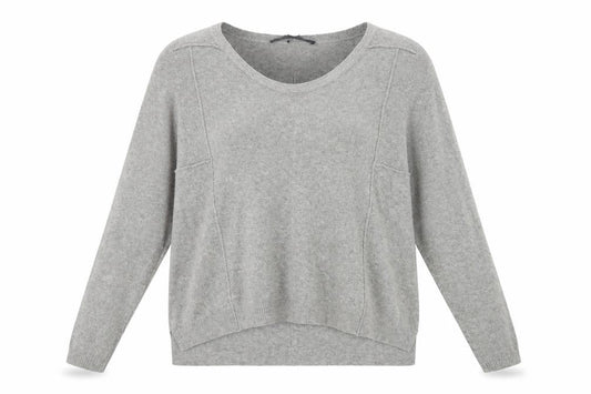 Front view of French Connection Women’s Grey Knit jumper, size M