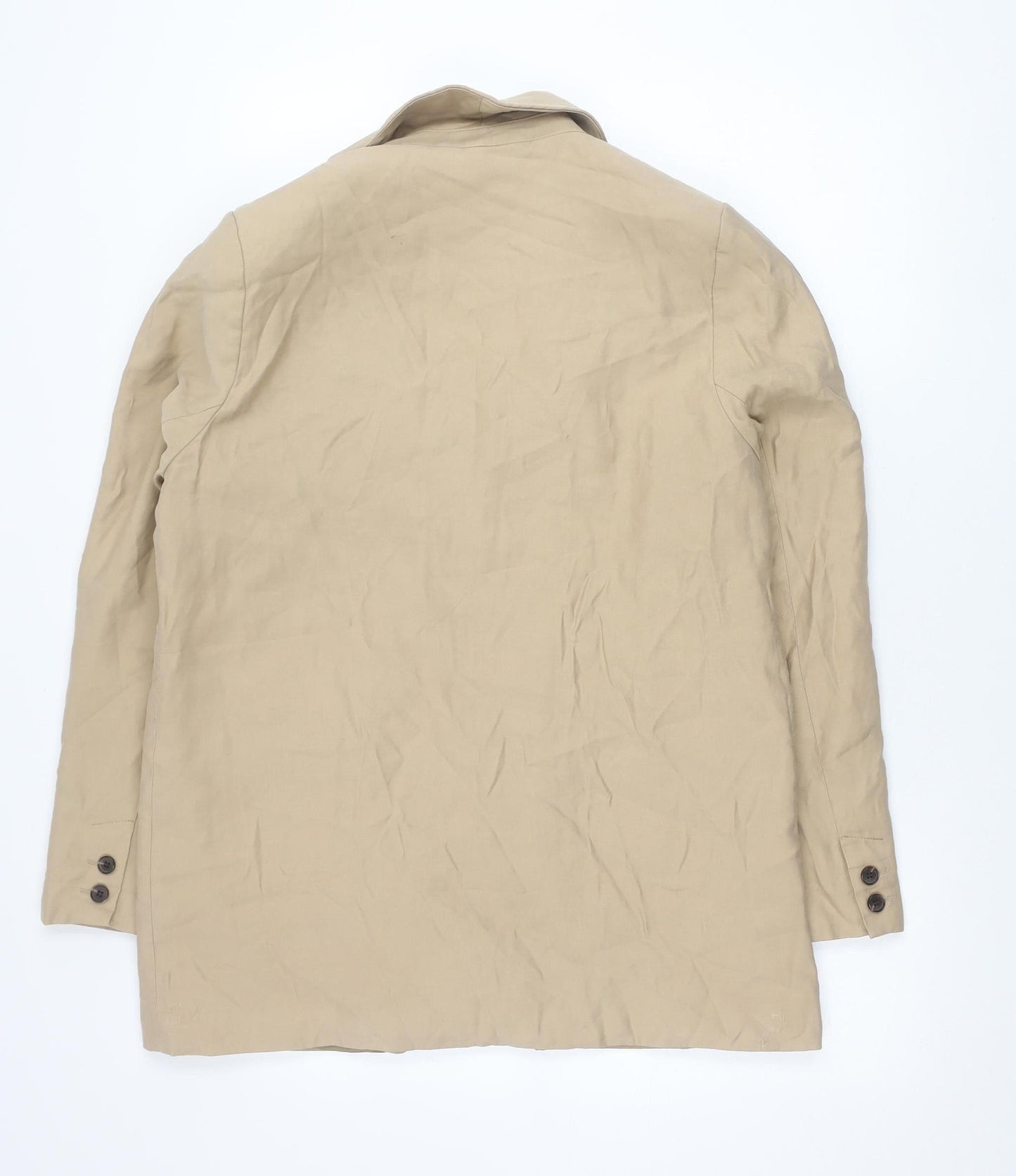 F&F Women’s Beige Double-Breasted Suit Jacket UK 16 Workwear