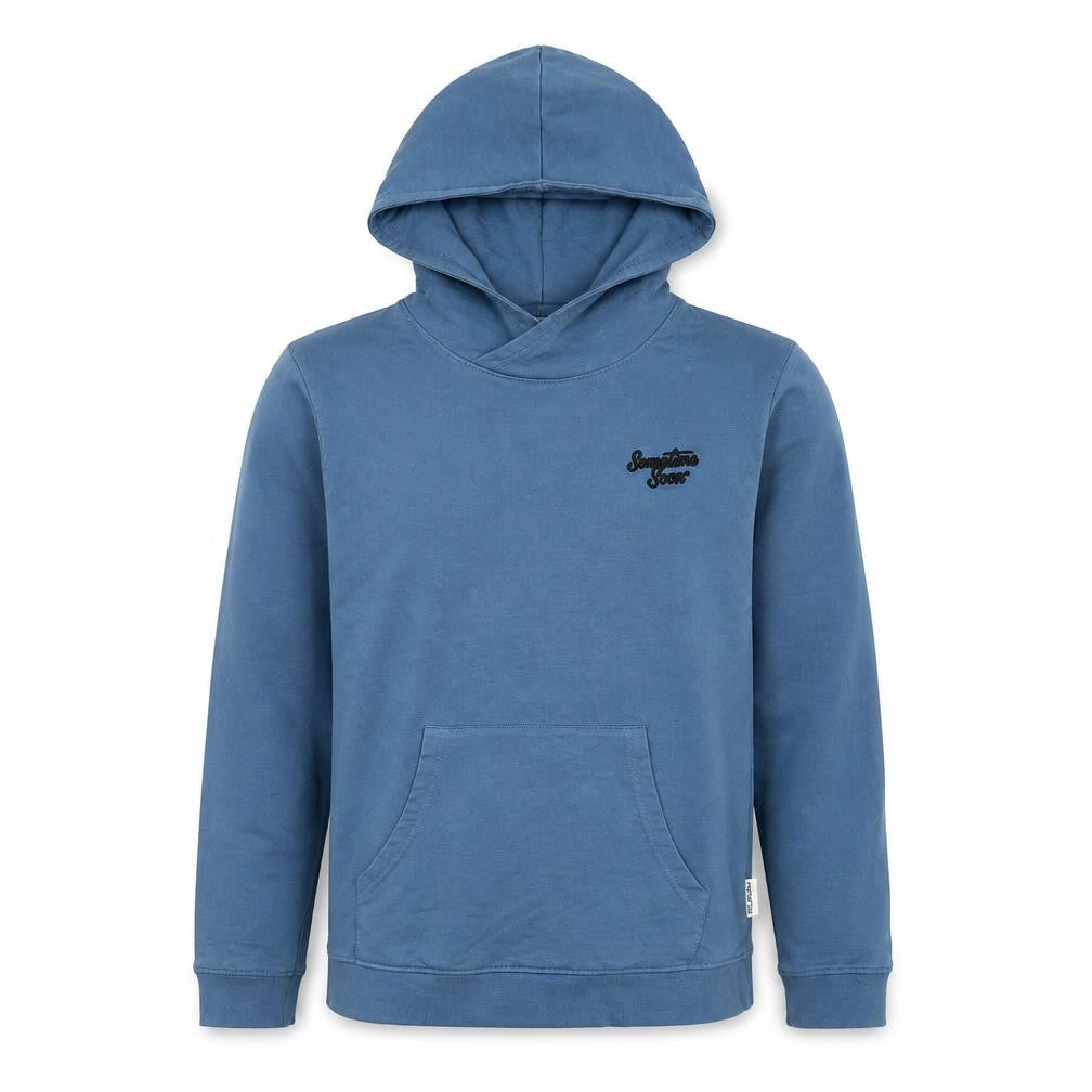Sometime Soon Boys Blue Pullover Hoodie 12 Years Long Sleeve Cotton