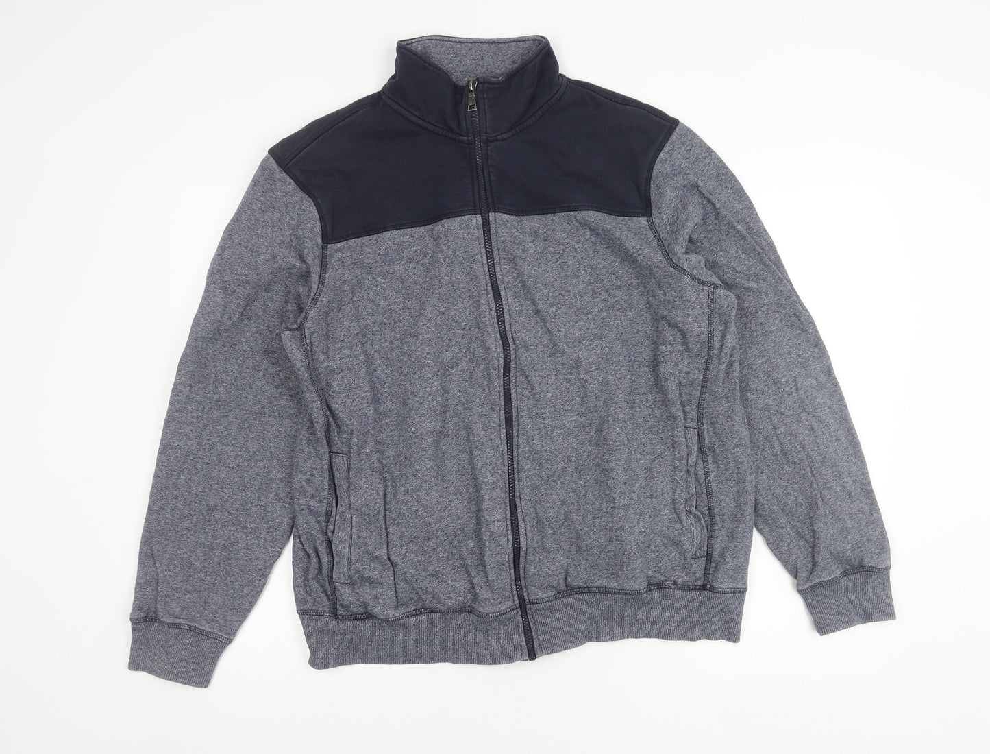 Marks and Spencer Men’s Blue XL 44-46" Full Zip Cotton Jacket