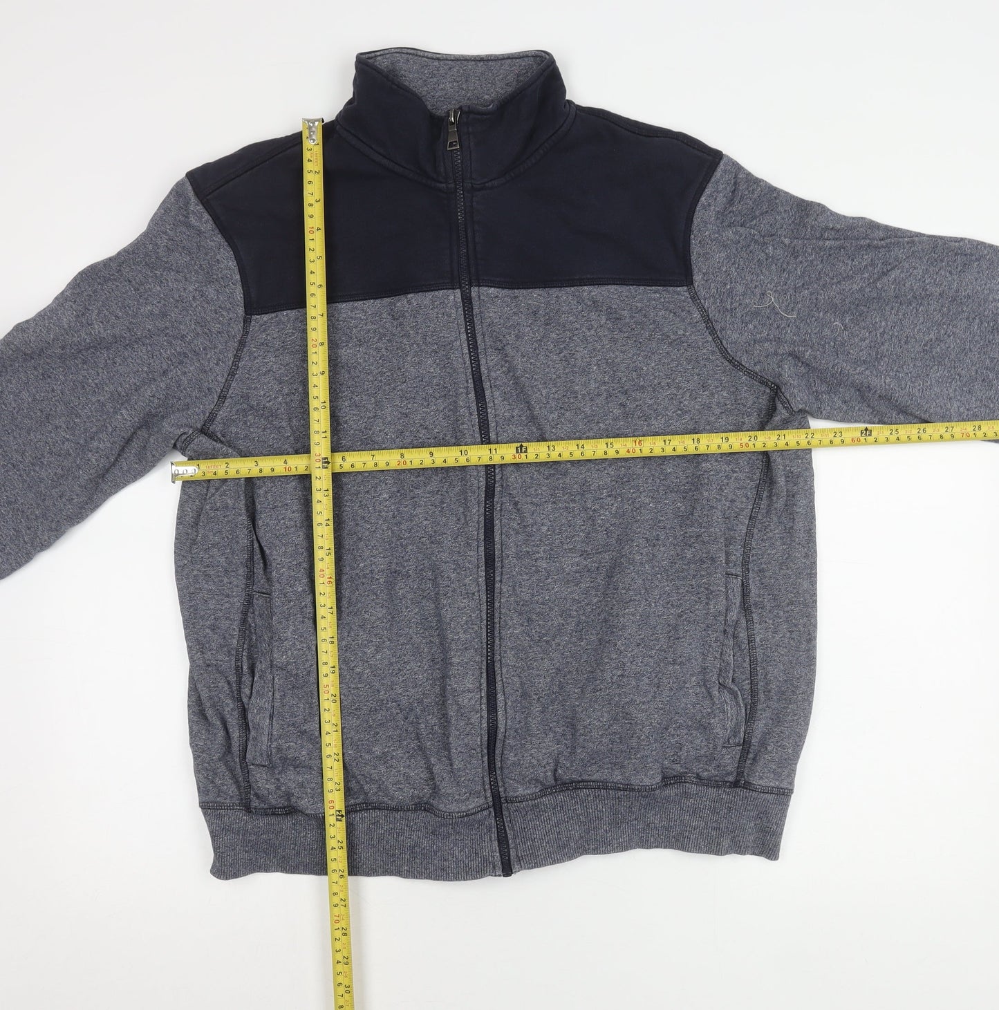 Marks and Spencer Men’s Blue XL 44-46" Full Zip Cotton Jacket