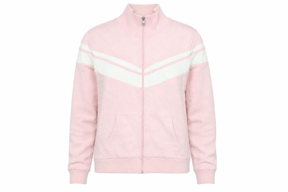 Criminal Damage Women’s Pink Varsity Jacket Size L Cotton Casual Zip Up