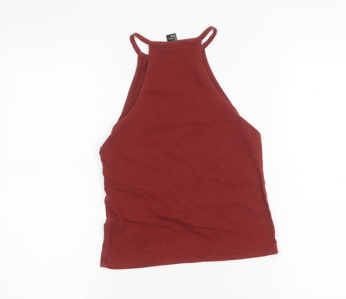 Forever 21 Womens Red Halter Tank Top Size S Camisole Jersey