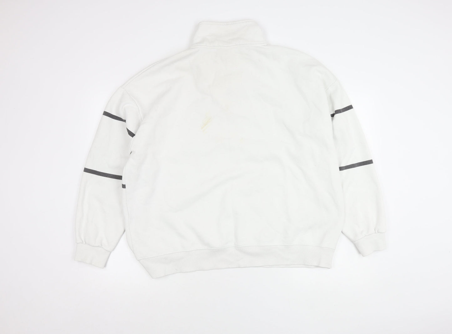 Pull&Bear Unisex White XL Los Angeles 1/4 Zip Sweatshirt