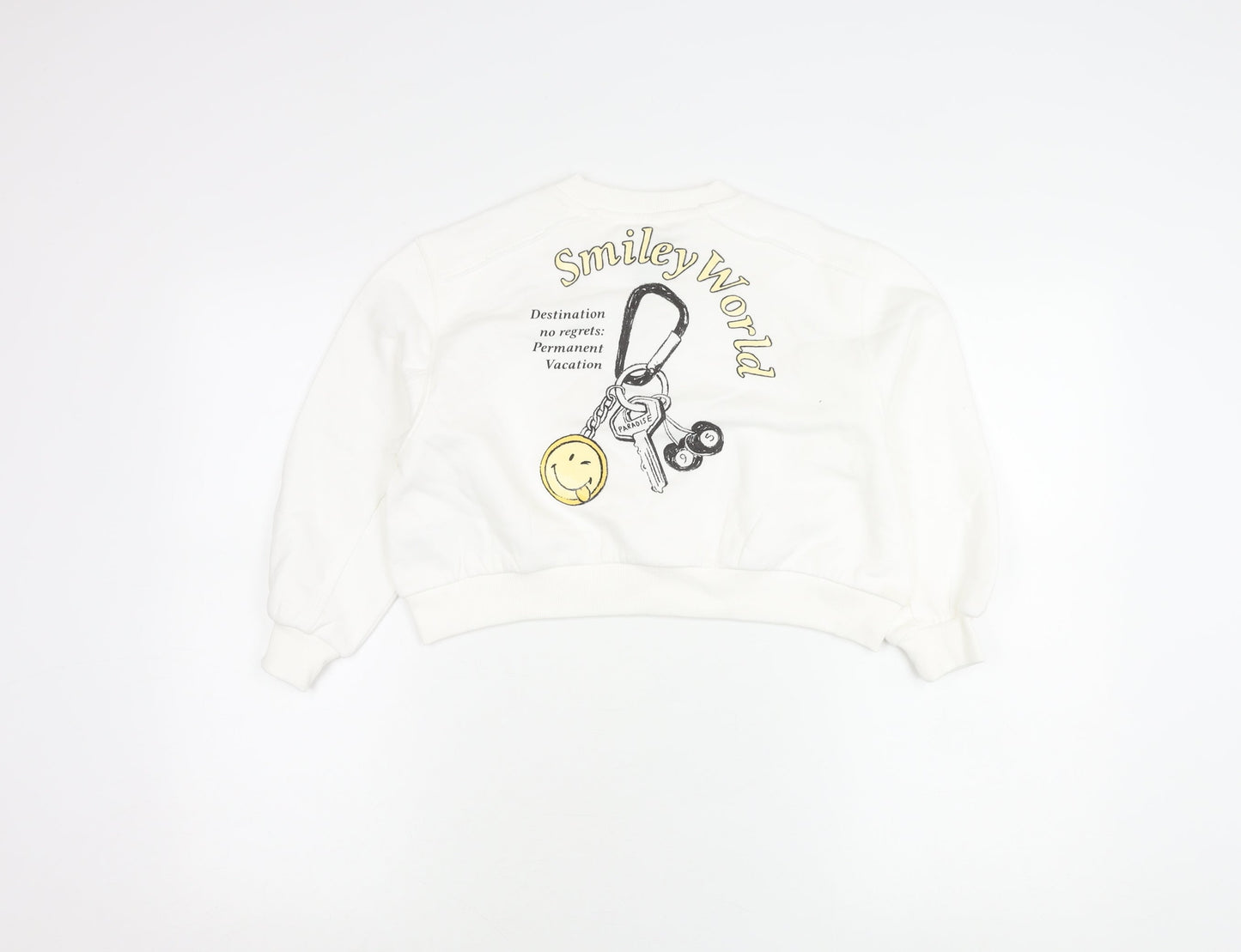 Marks & Spencer Girls White SmileyWorld Graphic Pullover Sweatshirt 6-7Y