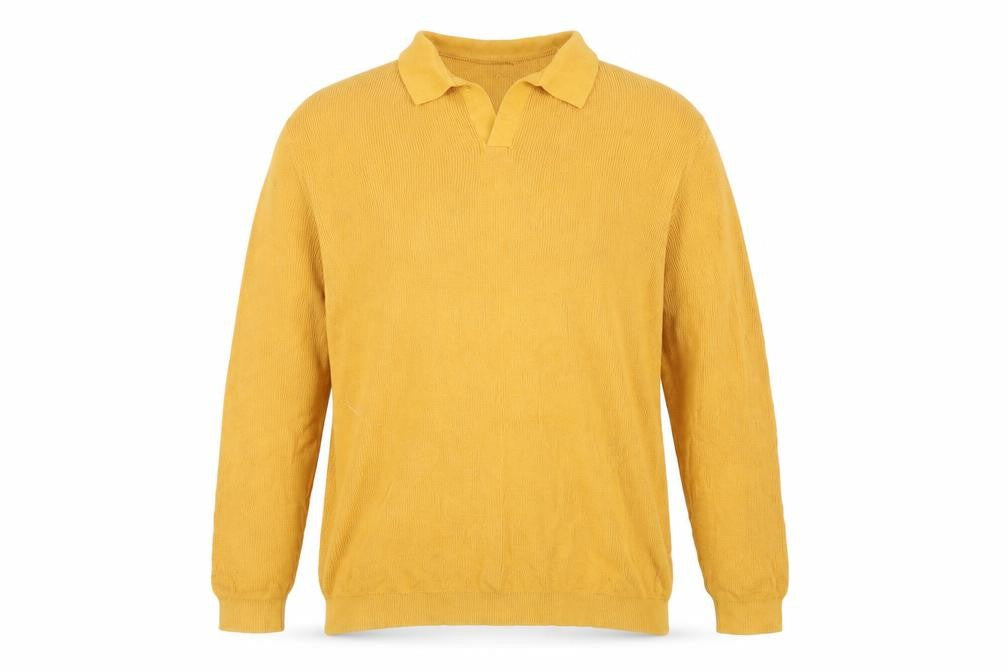ASOS Men’s Yellow Collared Cotton Pullover Jumper Size S
