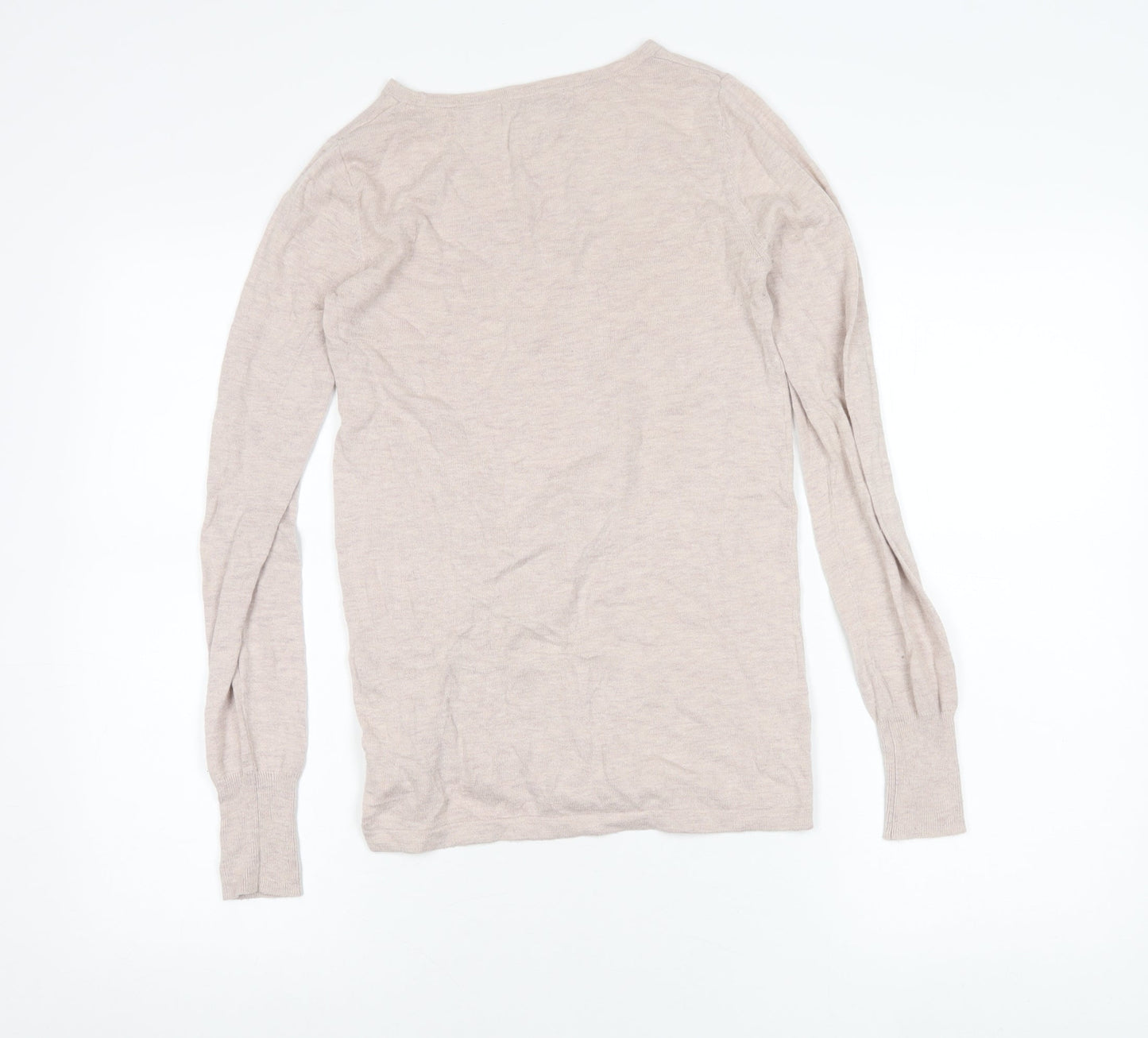 Next Women’s Beige Crew Neck Long Sleeve Pullover Jumper Size 6